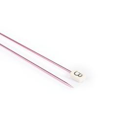 Aiguilles droites aluminium colorées, 40 cm n°2 - Bergère de France