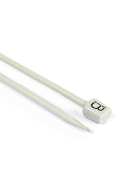 Aiguilles droites aluminium gris, 50 cm n°5 - Bergère de France