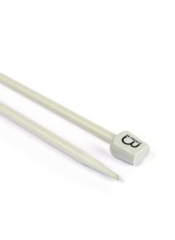 Aiguilles droites aluminium gris, 50 cm n°5.5 - Bergère de France