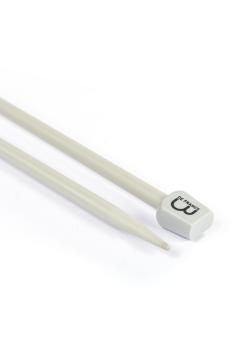 Aiguilles droites aluminium gris, 50 cm n°6 - Bergère de France
