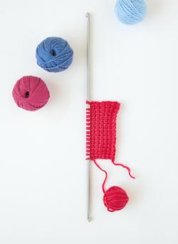 Crochet tunisien double extrémité en alu. 30 cm n° 6 - Bergère de France