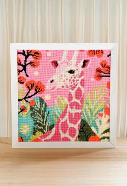 Kit toile Girafe pop - Bergère de France