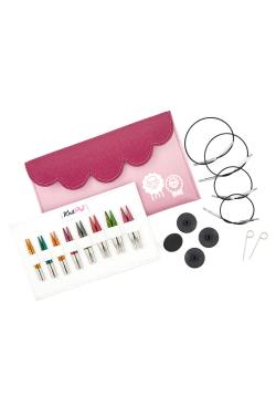 Kit 8 mini-aiguilles circulaires interchangeables en bouleau - Bergère de France
