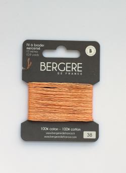 Fil à broder saumon 100 % coton, 10 mètres, Bergère de France