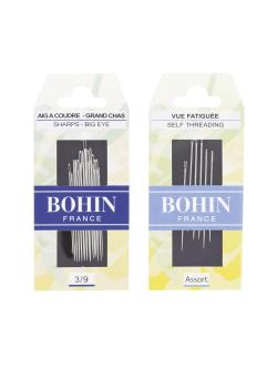 Lot de 2 pochettes d'aiguilles spéciales, à coudre