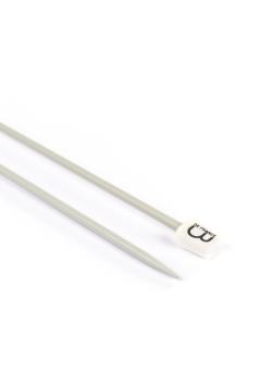 Aiguilles droites aluminium gris, 40 cm n°3 - Bergère de France