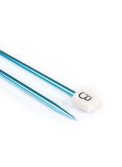 Aiguilles droites aluminium colorées, 30 cm n°4,5 - Bergère de France