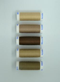 Fil à coudre polyester 5 fusettes de 100 m, assortiment 4