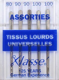 5 aiguilles universelles assorties du 80 au 100