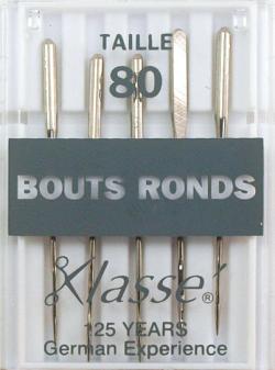 5 aiguilles bouts ronds 80