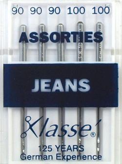5 aiguilles jeans assorties