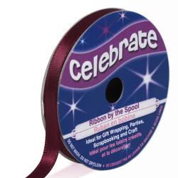 Bobine ruban satin bordeaux - 5 m x 25 mm - Bergère de France