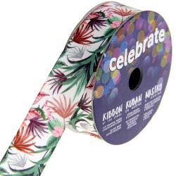 Bobine Ruban fantaisie floral - 3 m x 15 mm - Bergère de France