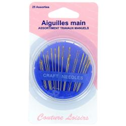 25 aiguilles travaux manuels assorties