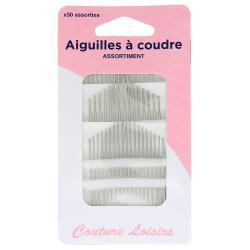 50 aiguilles à coudre ménage assorties