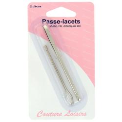 2 passe lacets pour rubans / fils élastique