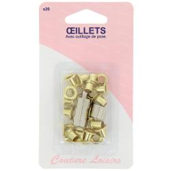 20 œillets laiton avec outillage de pose