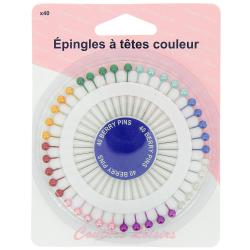 Epingles têtes perles x40 - 38 mm x 0,62 mm