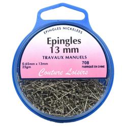 Epingles travaux manuels 25g - 13 mm x0,65 mm