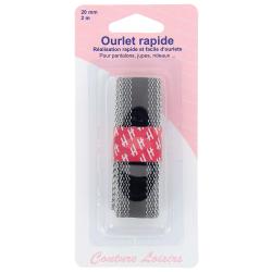 Ourlet rapide -20 mm x 2 m - col.noir