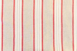 Toile Hardelot lin, blanc/rouge