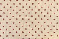 Toile Mercantour lin naturel étoiles bordeaux