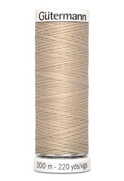 Fil tout coudre 200 m polyester, beige dune 198