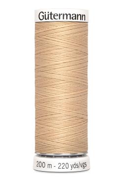 Fil tout coudre 200 m polyester, beige sable 421