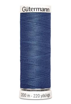 Fil tout coudre 200 m polyester, bleu 068
