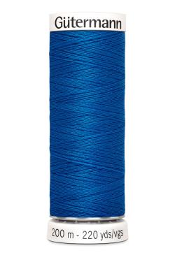 Fil tout coudre 200 m polyester, bleu 322