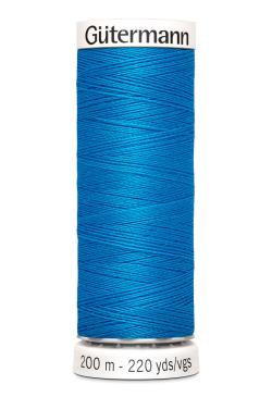 Fil tout coudre 200 m polyester, bleu 386