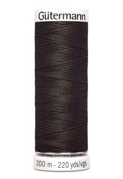 Fil tout coudre 200 m polyester, marron foncé 671