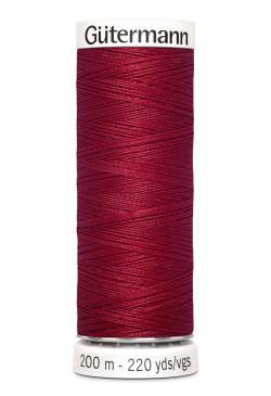 Fil tout coudre 200 m polyester, rouge 384