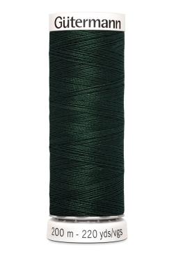 Fil tout coudre 200 m polyester, vert foncé 472