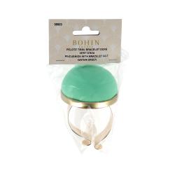 Bracelet porte épingles métallique, vert d'eau
