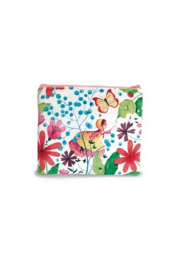 Kit pochette à zip - Papillons fond blanc