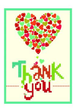 Kit broderie diamant Carte de voeux Thank You - Bergère de France