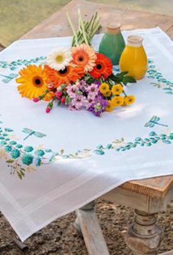 Kit nappe Libellule et Eucalyptus - Bergère de France