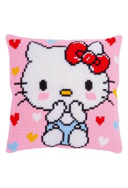 Kit coussin canevas Hello Kitty Kiss - Bergère de France