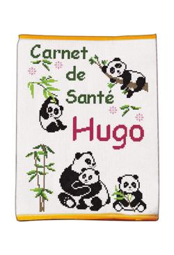 Carnet de santé à broder Panda 16 x 24 cm