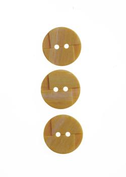 Lot de 6 boutons Ø 18 mm Jaune - Bergère de France