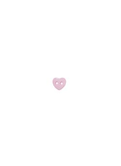 Lot de 6 boutons coeur Ø12 mm Rose - Bergère de France