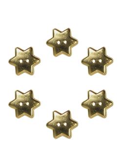 Lot de 6 Boutons étoile Ø15 mm Or - Bergère de France
