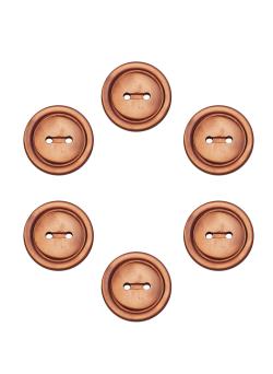 Lot de 6 boutons Rouille Ø 20 mm - Bergère de France