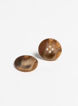 Lot de 6 gros boutons en bio résine Ø31 mm beige - Bergère de France