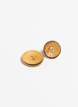 Lot de 6 boutons incurvés en buis Ø20 mm naturel - Bergère de France