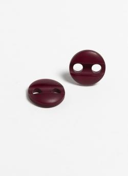 lot de 6 boutons à gros trous Ø27 mm prune - Bergère de France