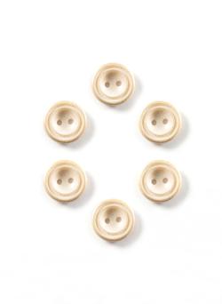 Lot de 6 boutons dorés blanchis Ø 18 mm - Bergère de France