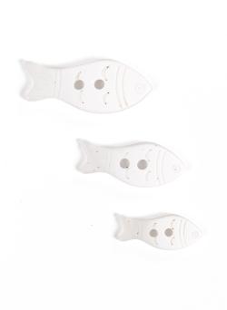 Lot de 3 boutons poissons assortis - Bergère de France