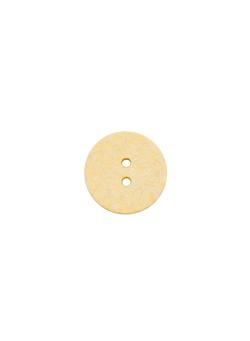 Lot de 6 boutons coton recyclé jaune Ø 18 mm - Bergère de France